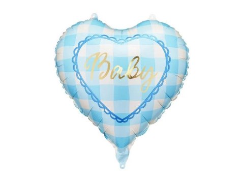 Balon foliowy Baby serce niebieskie 14cal Partydeco (FB347)