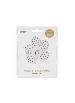 Balon gumowy 40, Pastel Off-white biały 300mm Partydeco (SB14P-440-008Z-6)