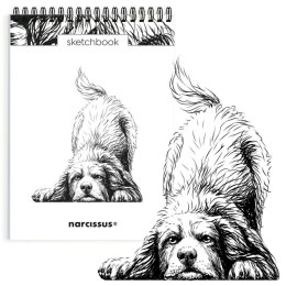 Blok artystyczny szkicownik Pies A5 120g 60k Narcissus