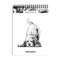 Blok artystyczny szkicownik Pies A5 120g 60k Narcissus