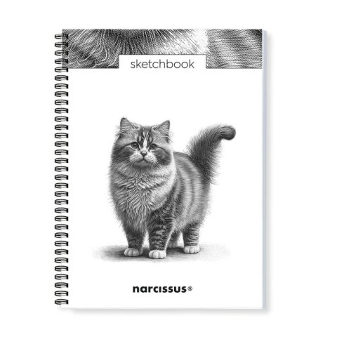 Blok artystyczny szkicownik kot A4 120g 50k Narcissus
