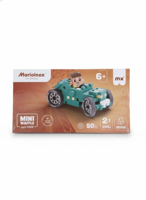 Klocki konstrukcyjne Mini Waffle 50el Cars: Teal Old Timer Marioinex