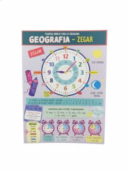 Książeczka edukacyjna KARTA EDUKACYJNA GEOGRAFIA ZEGAR Henry (5905701489893)