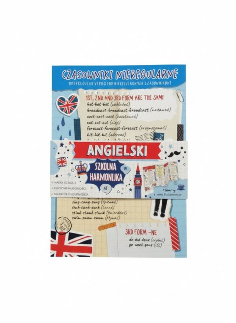 Książeczka edukacyjna Ściąga harmonijka Czasowniki angielskie Henry (5905701489213)