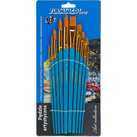 Pędzel Art Collection zestaw 10 szt. nr mix Flamingo Line (PA-04)