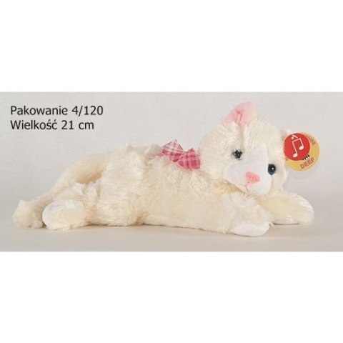 Pluszak Kotek mały kremowy leżący Deef (03492)