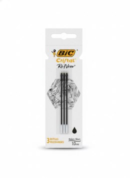 Wkład do długopisu standardowy 3szt na bl wkład czarny 1,0mm Bic (503839)
