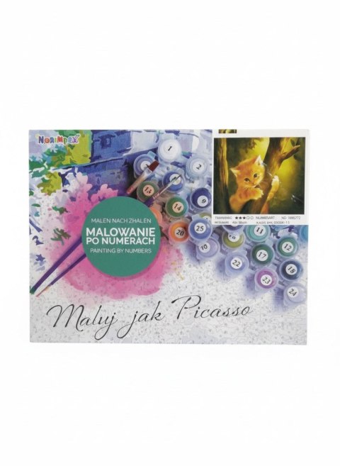 Zestaw kreatywny malowanie po numerach - kotek na drzewie Norimpex (NO-1008272)