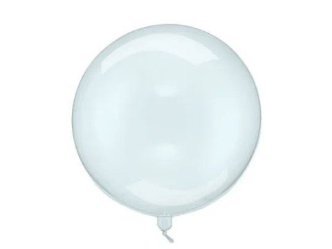 Balon gumowy Kula, 40cm, transparentny niebieski transparentny 400mm 16cal Partydeco (ORB16-1-001)