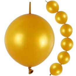 Balon gumowy z łącznikiem (10 szt.) złoty 130mm Arpex (KB7498)