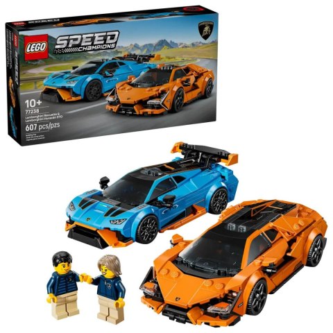 Klocki konstrukcyjne Speed Champions Lamborghini Revuelto i Huracán STO Lego (77238)