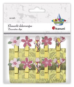 Ozdoba drewniana Craft-Fun Series klamerki Kwiatki Titanum (MTCR-WDC966)