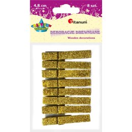 Ozdoba drewniana Craft-Fun Series klamerki brokatowe Titanum (363167)