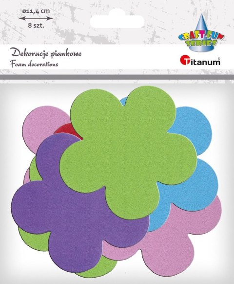 Ozdoba piankowa Craft-Fun Series kwiaty 8szt. Titanum (AD098)