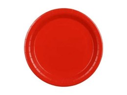 Talerz jednorazowy czerwone papier śr. 230mm 6 szt Partydeco (TPP102-007)