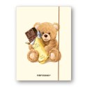 Teczka kartonowa na gumkę Teddies& Miś z czekoladą A4 mix 270g Narcissus