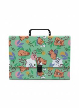 Teczka kartonowa na klips KAPIBARA ŁĄKA t0120 Z RĄCZKĄ A4 mix Penmate (TT9231)