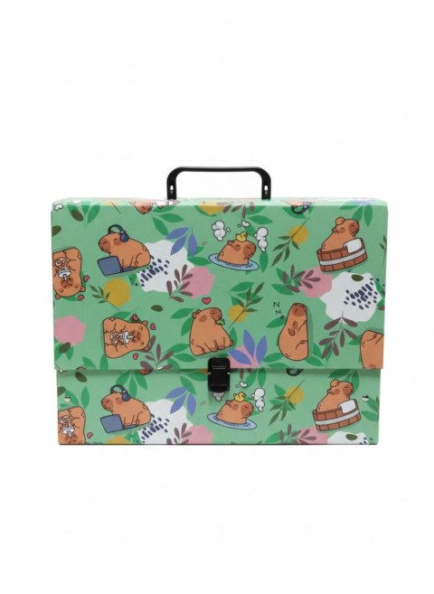 Teczka kartonowa na klips KAPIBARA ŁĄKA t0120 Z RĄCZKĄ B4 mix Penmate (TT9236)