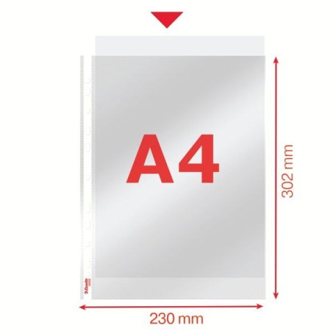 Koszulki na dokumenty Esselte krystaliczne A4 kolor: przezroczysty typu U 55 mic. (56066) Koszulki na dokumenty Esselte krystaliczne A4 kolor: przezroczysty typu U 55 mic. (56066)