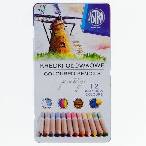 Kredki ołówkowe Astra 12 kol. (312117001) Kredki ołówkowe Astra 12 kol. (312117001)