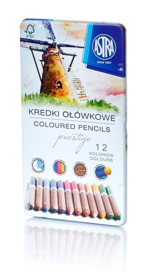Kredki ołówkowe Astra 12 kol. (312117001) Kredki ołówkowe Astra 12 kol. (312117001)