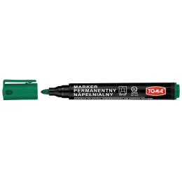 Marker permanentny Toma zielony 1,0-5,0mm okrągła końcówka