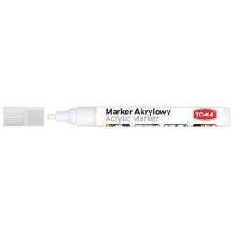 Marker specjalistyczny Toma akrylowy-biały biały 2,5mm okrągła końcówka (TO-402)