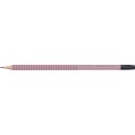Ołówek Faber Castell Grip 2001 różowy z gumką B (217237 FC)