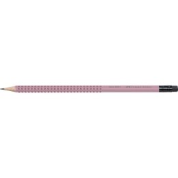 Ołówek Faber Castell Grip 2001 różowy z gumką B (217237 FC)