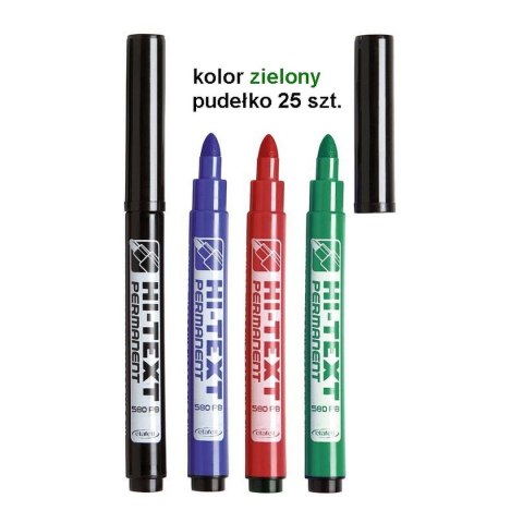 Marker permanentny Fibracolor Hi-Text Midi 580/PB zielony 6,0mm okrągła końcówka Marker permanentny Fibracolor Hi-Text Midi 580/PB zielony 6,0mm okrągła końcówka
