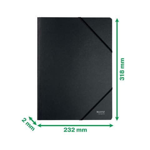 Teczka kartonowa na gumkę recycle A4 czarna 430g Leitz (39080095) Teczka kartonowa na gumkę recycle A4 czarna 430g Leitz (39080095)