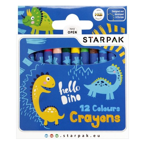 Kredki świecowe Starpak Dino 12 kol. (512004) Kredki świecowe Starpak Dino 12 kol. (512004)