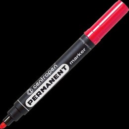 Marker permanentny Centropen czerwony 2,5mm okrągła końcówka (8566)
