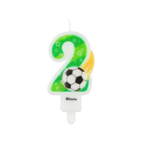 Świeczka urodzinowa Godan cyferka 2 z piłką 7,8cm (PF-SCP2) Świeczka urodzinowa Godan cyferka 2 z piłką 7,8cm (PF-SCP2)