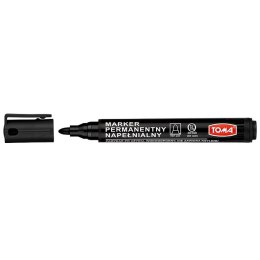 Marker permanentny Toma czarny 1,5mm okrągła końcówka (TO-222 3 2)