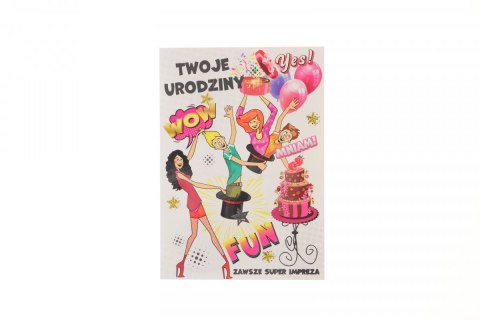 Kartka składana Urodziny młodzieżowe B6 Pol-mak (B6LUX_URML) Kartka składana Urodziny młodzieżowe B6 Pol-mak (B6LUX_URML)