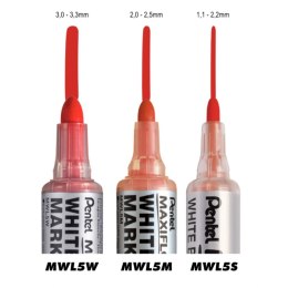 Marker suchościeralny czarny 3-3,3mm okrągła końcówka Pentel (MWL5W-AX)