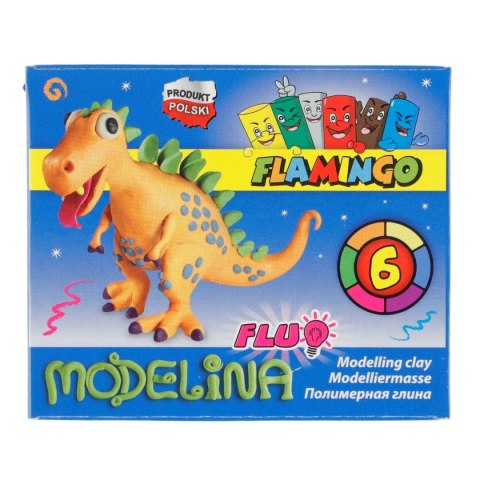 Modelina Flamingo 6 kolorów fluo Modelina Flamingo 6 kolorów fluo