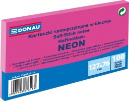Notes samoprzylepny (karteczki) Donau Neon różowy 100k [mm:] 127x76 (7588011-16)
