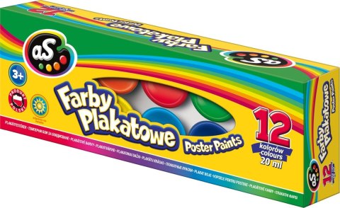 Farby plakatowe As kolor: mix 20ml 12 kolor. Farby plakatowe As kolor: mix 20ml 12 kolor.