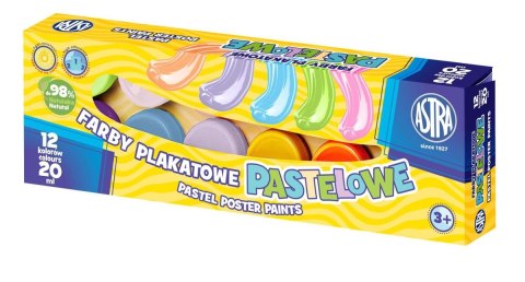Farby plakatowe Astra pastelowe kolor: mix 20ml 12 kolor. (30118001) Farby plakatowe Astra pastelowe kolor: mix 20ml 12 kolor. (30118001)