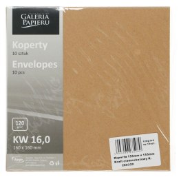 Koperta Galeria Papieru kraft ciemnobeżowy beżowa [mm:] 160x160 (280322) 10 sztuk