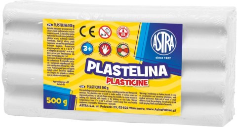 Plastelina Astra 1 kol. biała 500g Plastelina Astra 1 kol. biała 500g