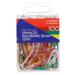 Spinacz okrągły Grand kolorowy T4 28mm 100 szt (110-1139)