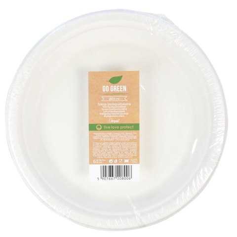 Talerz jednorazowy Arpex trzcina cukrowa 23 cm papier śr. 230mm 6 szt (KG8006) Talerz jednorazowy Arpex trzcina cukrowa 23 cm papier śr. 230mm 6 szt (KG8006)