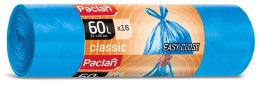 Worki na śmieci Paclan kolor: niebieski 60L 16 szt (137320)