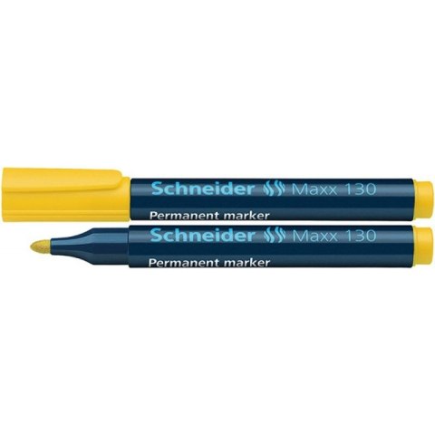 Marker permanentny Schneider Maxx 130 żółty 1,0-3,0mm okrągła końcówka (113005) Marker permanentny Schneider Maxx 130 żółty 1,0-3,0mm okrągła końcówka (113005)