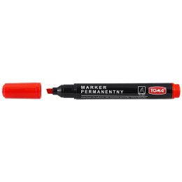 Marker permanentny Toma czerwony ścięta końcówka