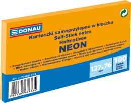 Notes samoprzylepny (karteczki) Donau Neon pomarańczowy 100k [mm:] 127x76 (7588011-12)