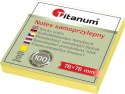 Notes samoprzylepny (karteczki) Titanum żółty 100k [mm:] 76x76 (S-2003)